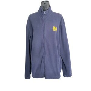 American Classic Sportswear U of M Fleece Full Zip Lightweight Jacket Mens Large